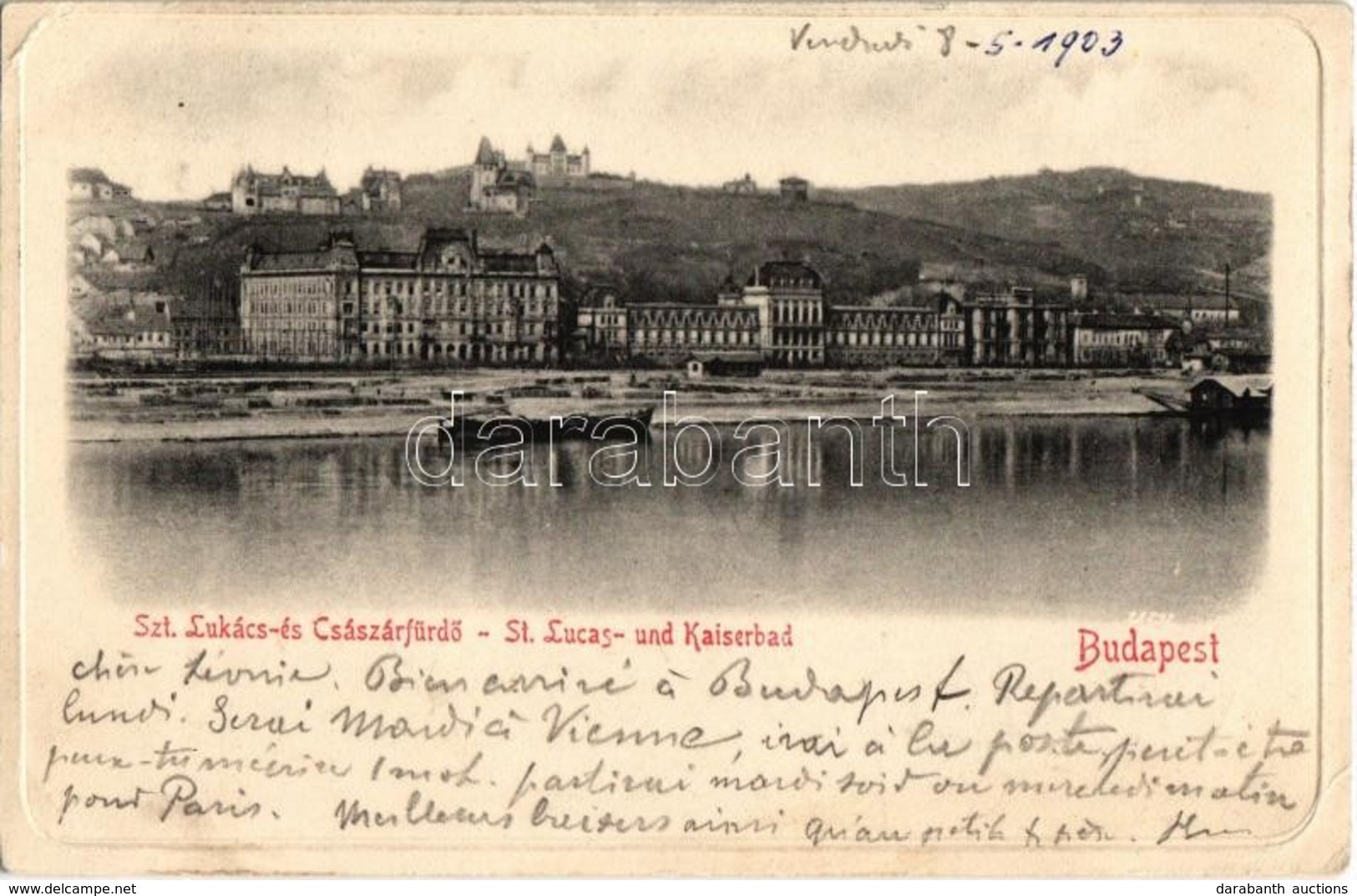 T2/T3 1903 Budapest II. Szent Lukács és Császár Fürdők (EK) - Zonder Classificatie