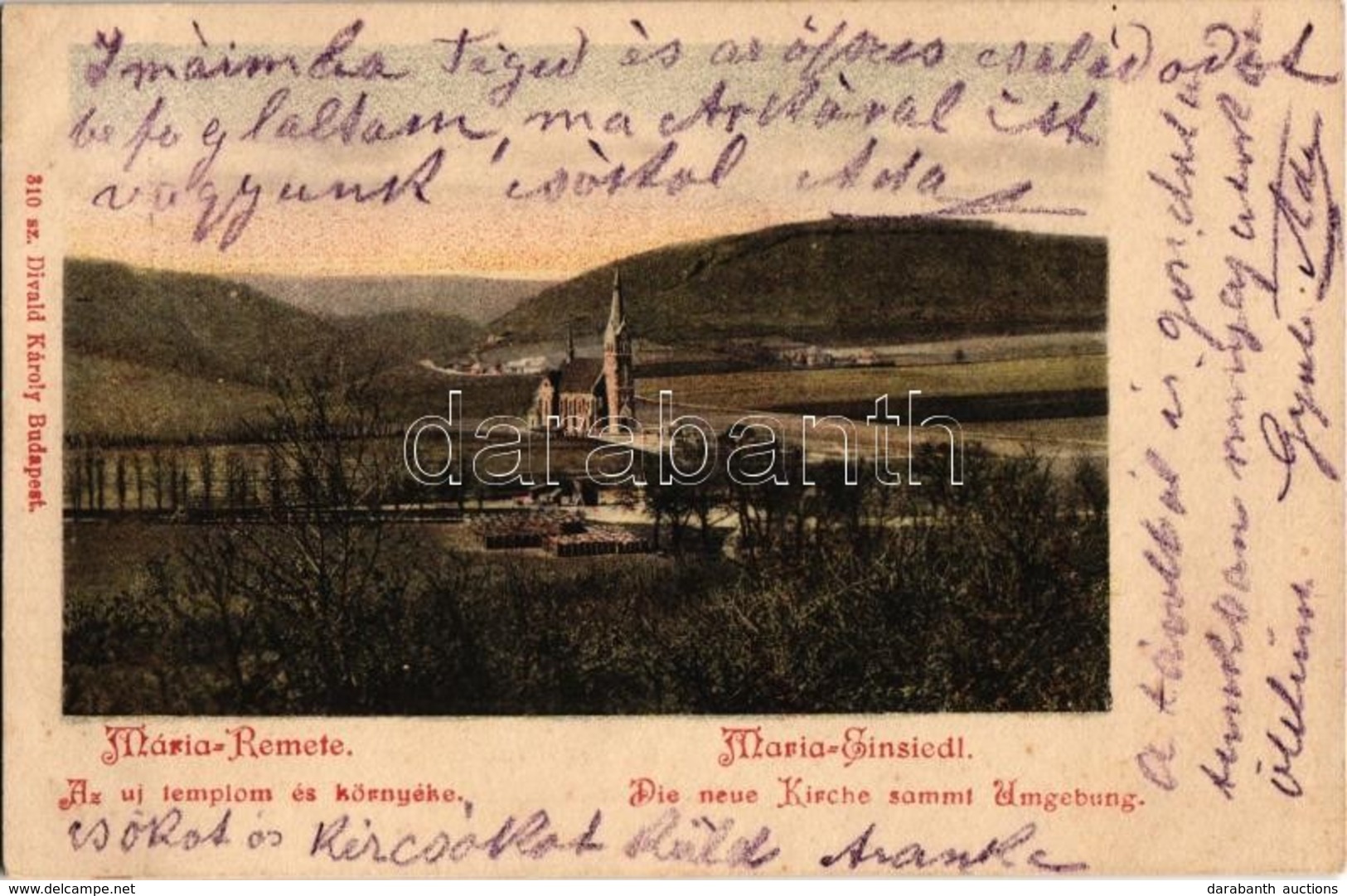 T2 1902 Budapest II. Máriaremete, Az új Templom és Környéke. Divald Károly 310. Sz. - Zonder Classificatie