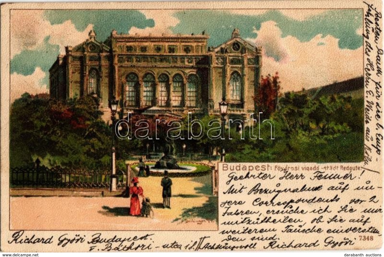 T2/T3 1899 Budapest V. Fővárosi Vigadó. Litho S: Deininger (Rb) - Zonder Classificatie