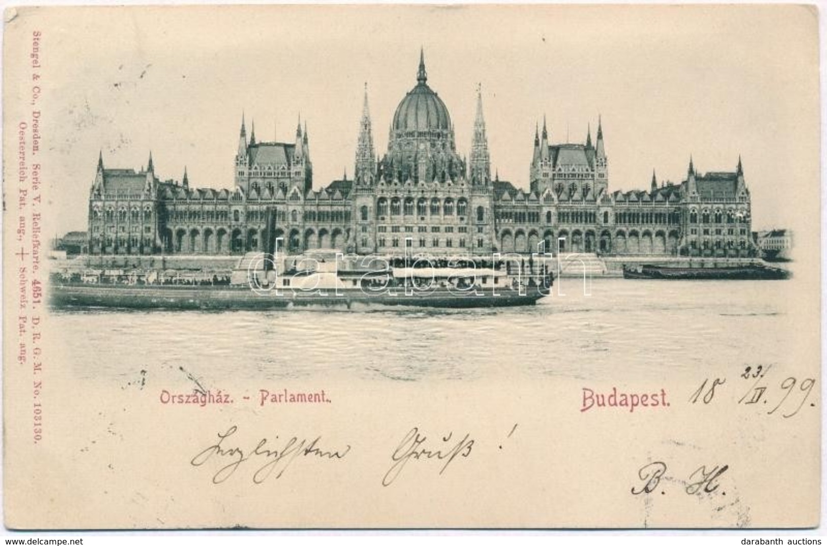 T2/T3 1899 Budapest V. Országház. Emb. - Zonder Classificatie