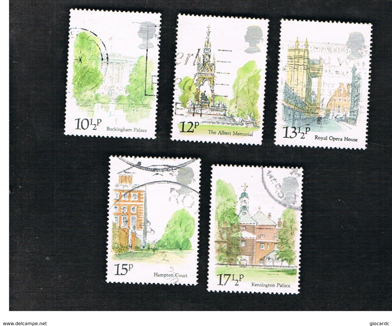 GRAN BRETAGNA (UNITED KINGDOM) -  SG 1120.1124 -  1980 LONDON LANDMARKS (COMPLET SET OF 5)     - USED - Usati