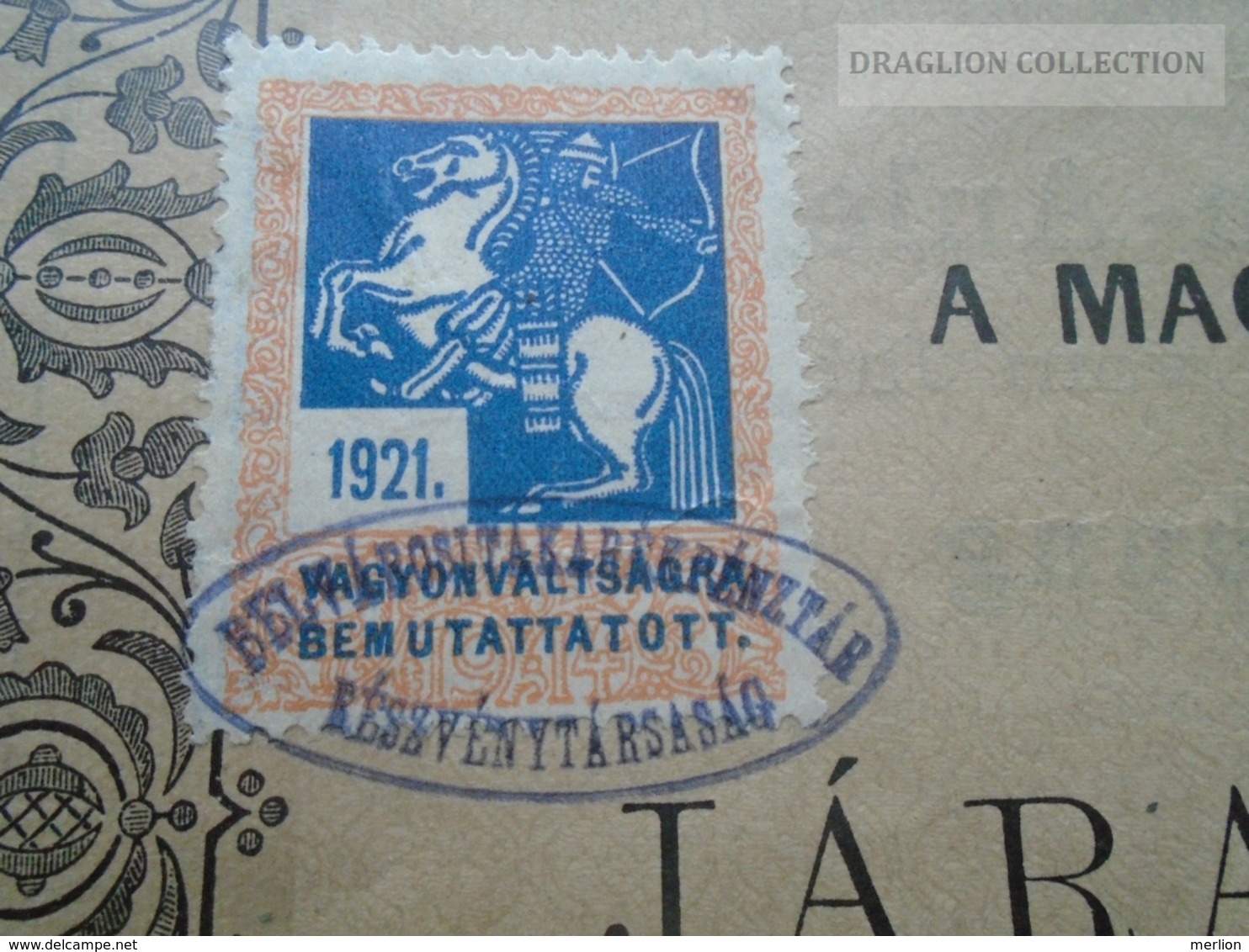 ZA192.43 Hungary  Járadékkölcsön 1903  -200 Korona - Overstamped With "Magyarország" Nostrification Handstamp In 1920 - Other & Unclassified