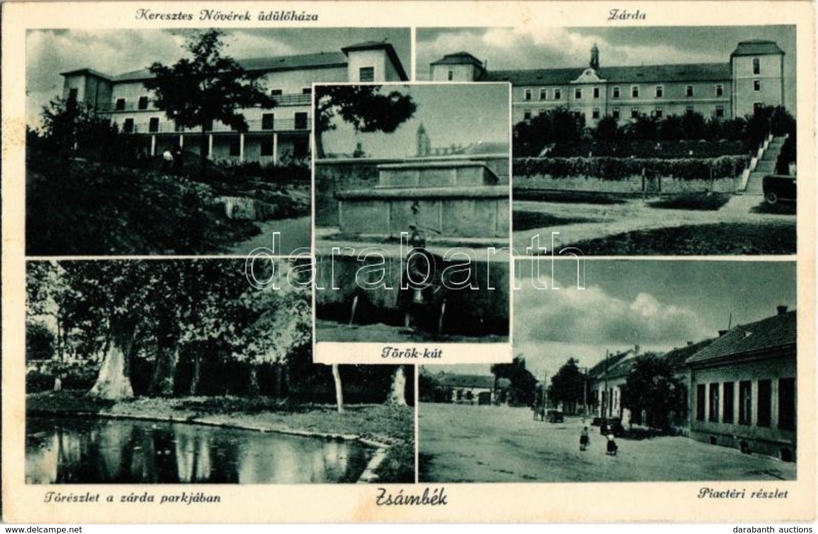 ** T2 Zsámbék, Keresztes Nővérek üdülőháza, Zárda, Tó Részlet A Zárda Parkjában, Török Kút, Piactér - Zonder Classificatie