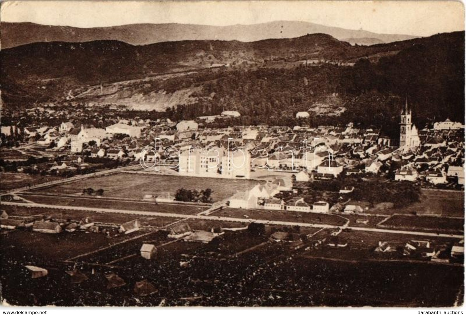 ** T2/T3 Beszterce, Bistritz, Bistrita; Repülő Felvétel. F. Stolzenberg Kiadása / Aerial View - Zonder Classificatie