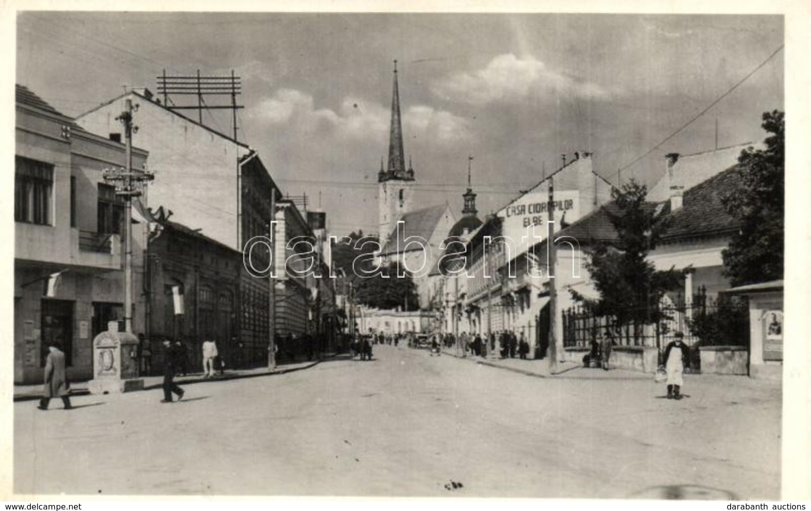 T2 Dés, Dej; Fő Tér, Templom / Main Square, Church / Casa Ciorapilor Elbe - Unclassified