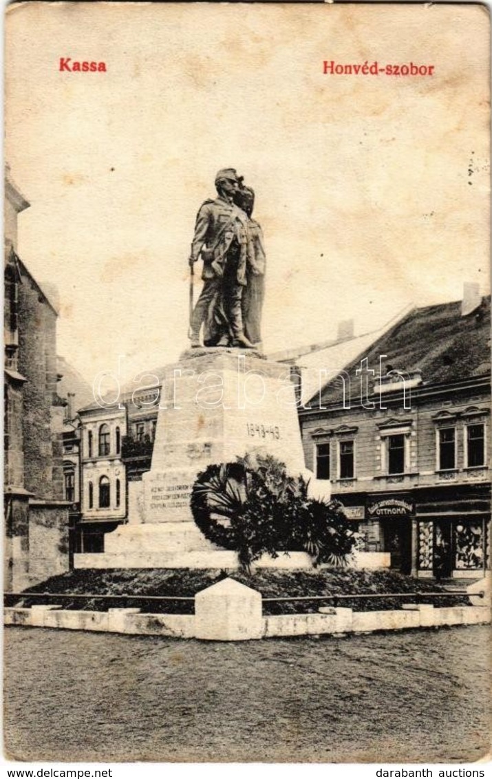 * T3 Kassa, Kosice; Honvéd Szobor Az 1848-49-es Forradalom és Szabadságharc Emlékére, Kassai Szervezett Munkások Otthona - Non Classés