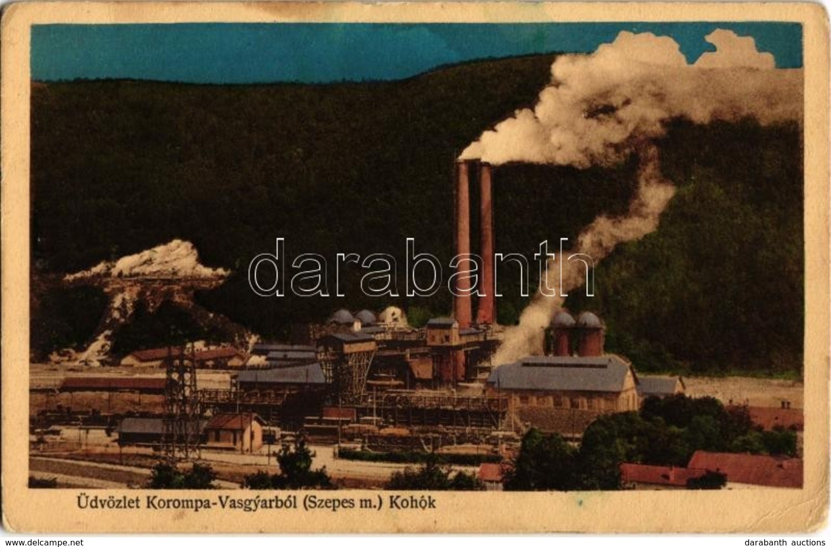 * T2/T3 Korompa, Krompach, Krompachy; Vasgyár, Kohók. Kiadja Balkányi S. / Iron Works, Smelters (EK) - Zonder Classificatie