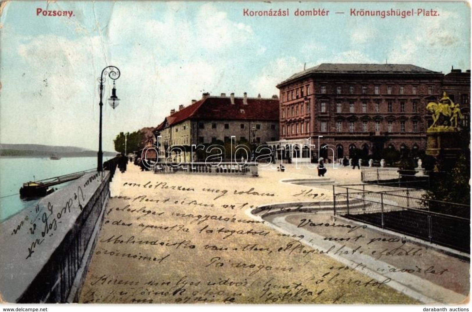 * T3 Pozsony, Pressburg, Bratislava; Koronázási Dombtér, Mária Terézia Szobor / Square With Statue (Rb) - Zonder Classificatie