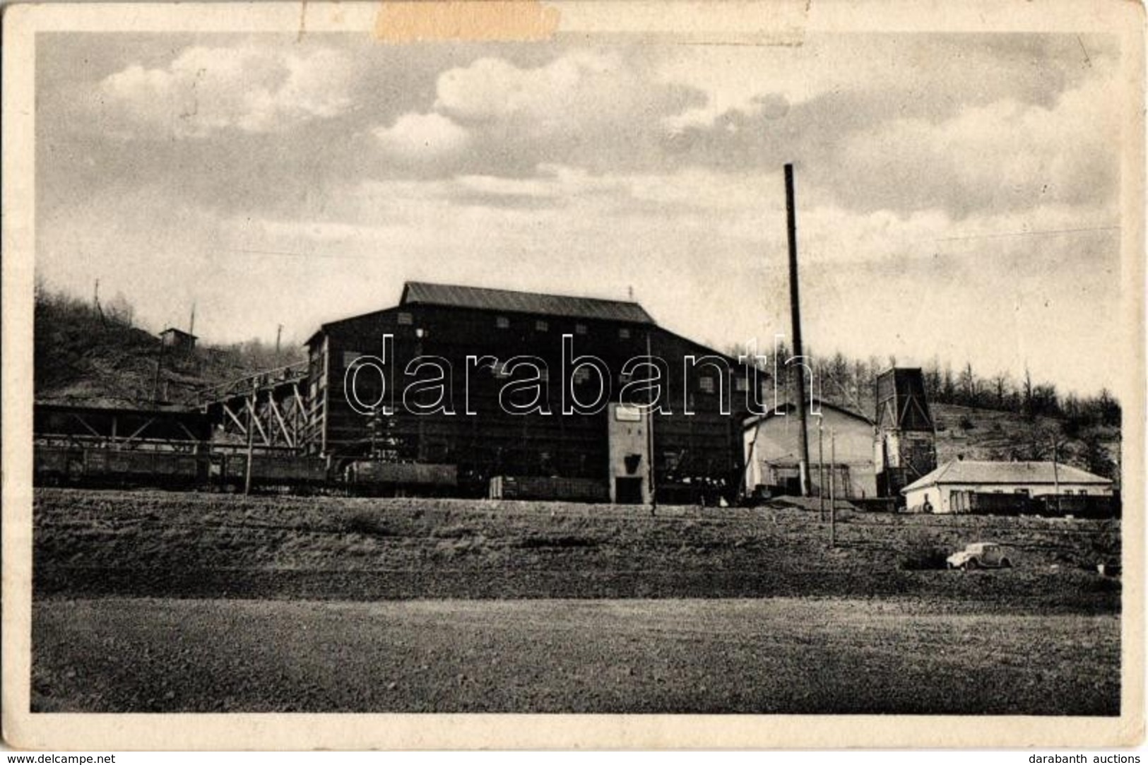 * T2/T3 Ragyolc, Radzovce; Szénbánya, Iparvasút, Vagonok, Automobil. Kiadja Friedmann Adolf / Coal Mine, Industrial Rail - Zonder Classificatie