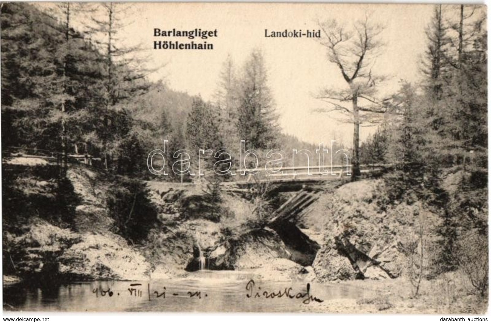 T1/T2 1906 Tátra, Tatry; Barlangliget, Höhlenhain, Tatranská Kotlina; Landoki Híd. Britz Berta Felvételi Tulajdona / Bri - Zonder Classificatie