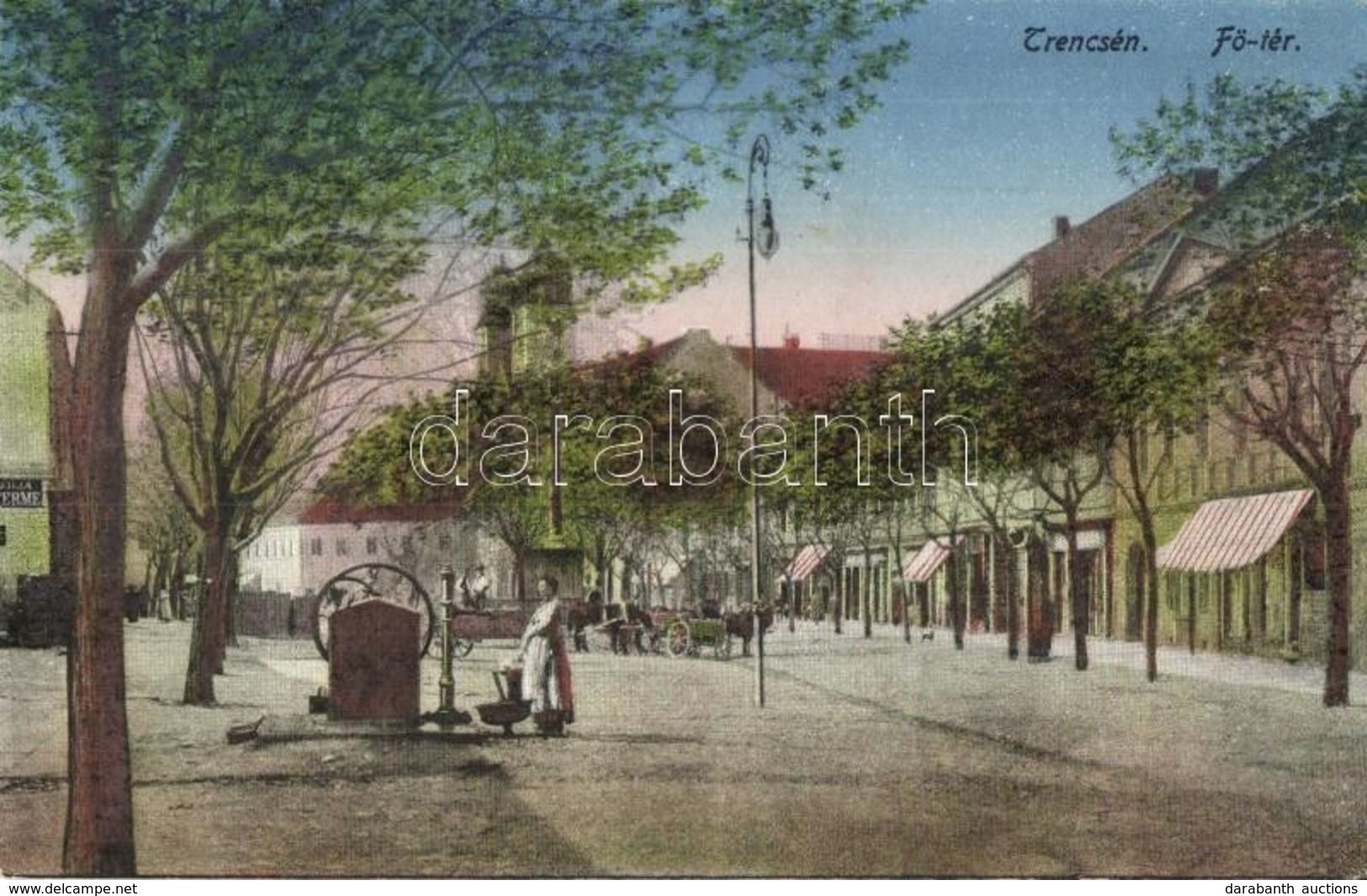 * T2/T3 Trencsén, Trencin; Fő Tér, Kerekes Kút / Main Square, Weill - Non Classés