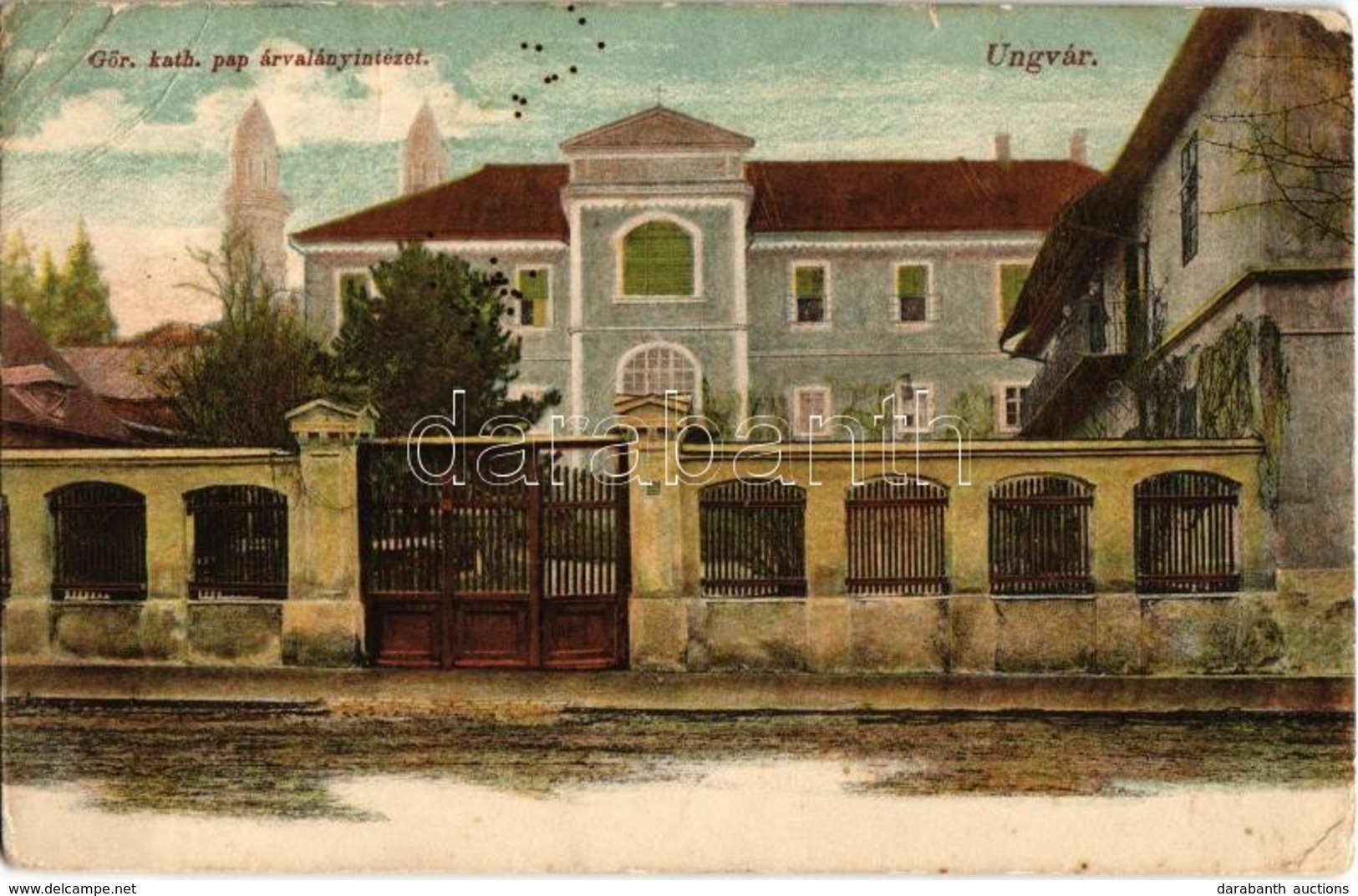 T3 1908 Ungvár, Uzshorod, Uzhorod; Görögkatolikus Árvaleány Intézet, árvaház. Kiadja Völgyi József / Greek Catholic Orph - Non Classés