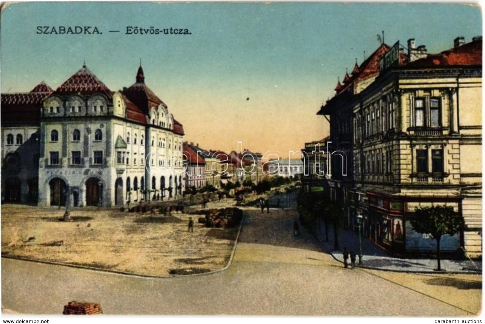 * T2/T3 Szabadka, Subotica; Eötvös Utca, Taussig üzlete / Street, Shop - Unclassified