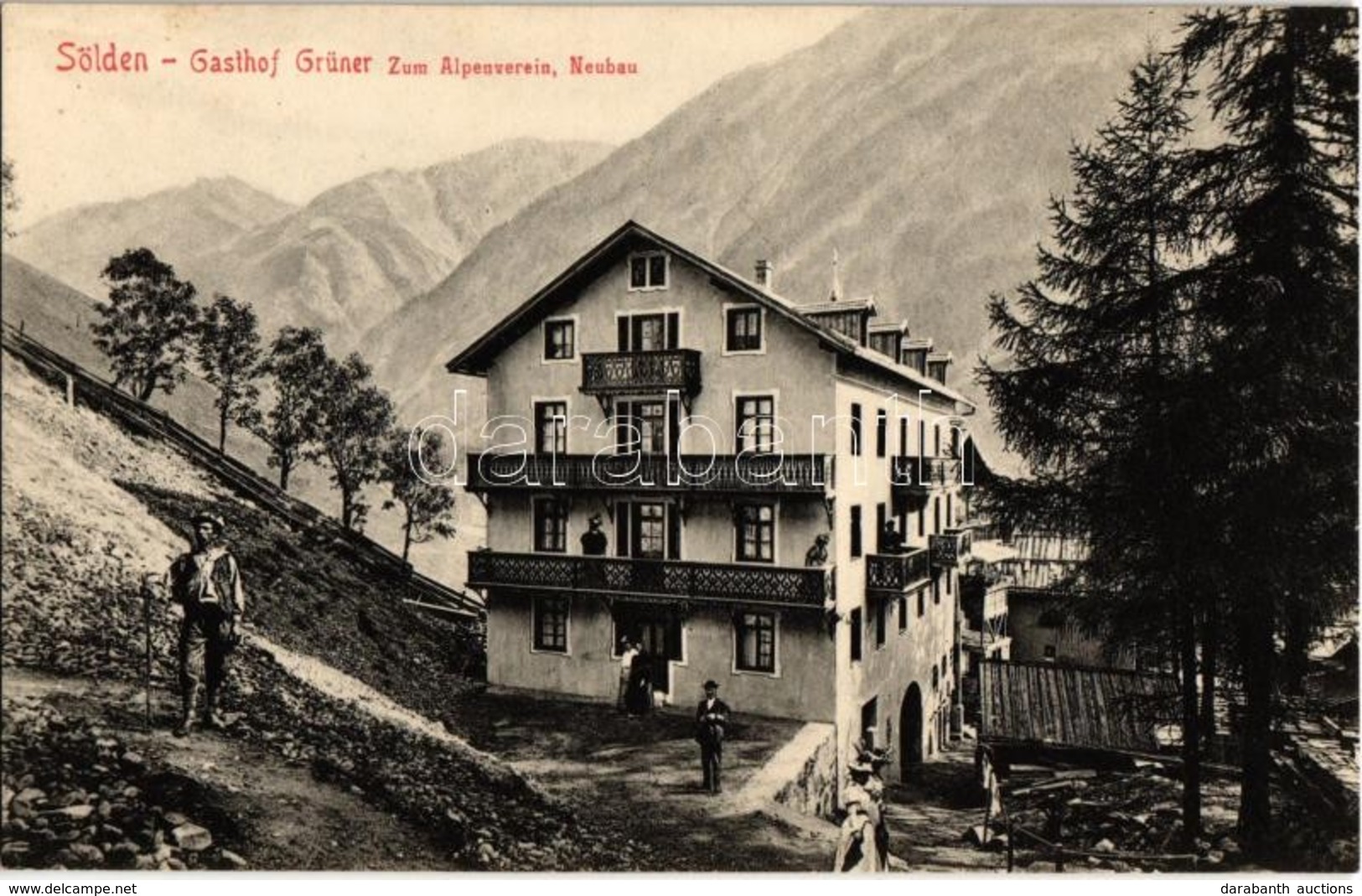 * T1/T2 Sölden (Tirol, Tyrol); Gasthof Grüner Zum Alpenverein, Neubau / Guest House - Unclassified