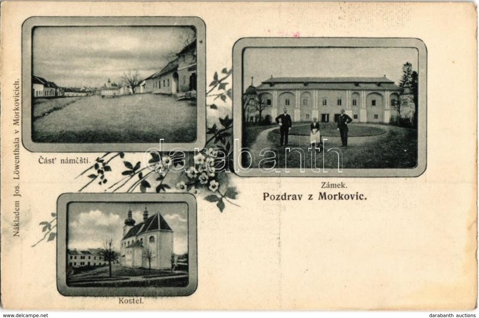 * T2/T3 Morkovice, Morkovice-Slízany; Cást' Námesti, Zámek, Kostel / Main Square, Morkovice Castle, Church. Jos. Löwenth - Unclassified