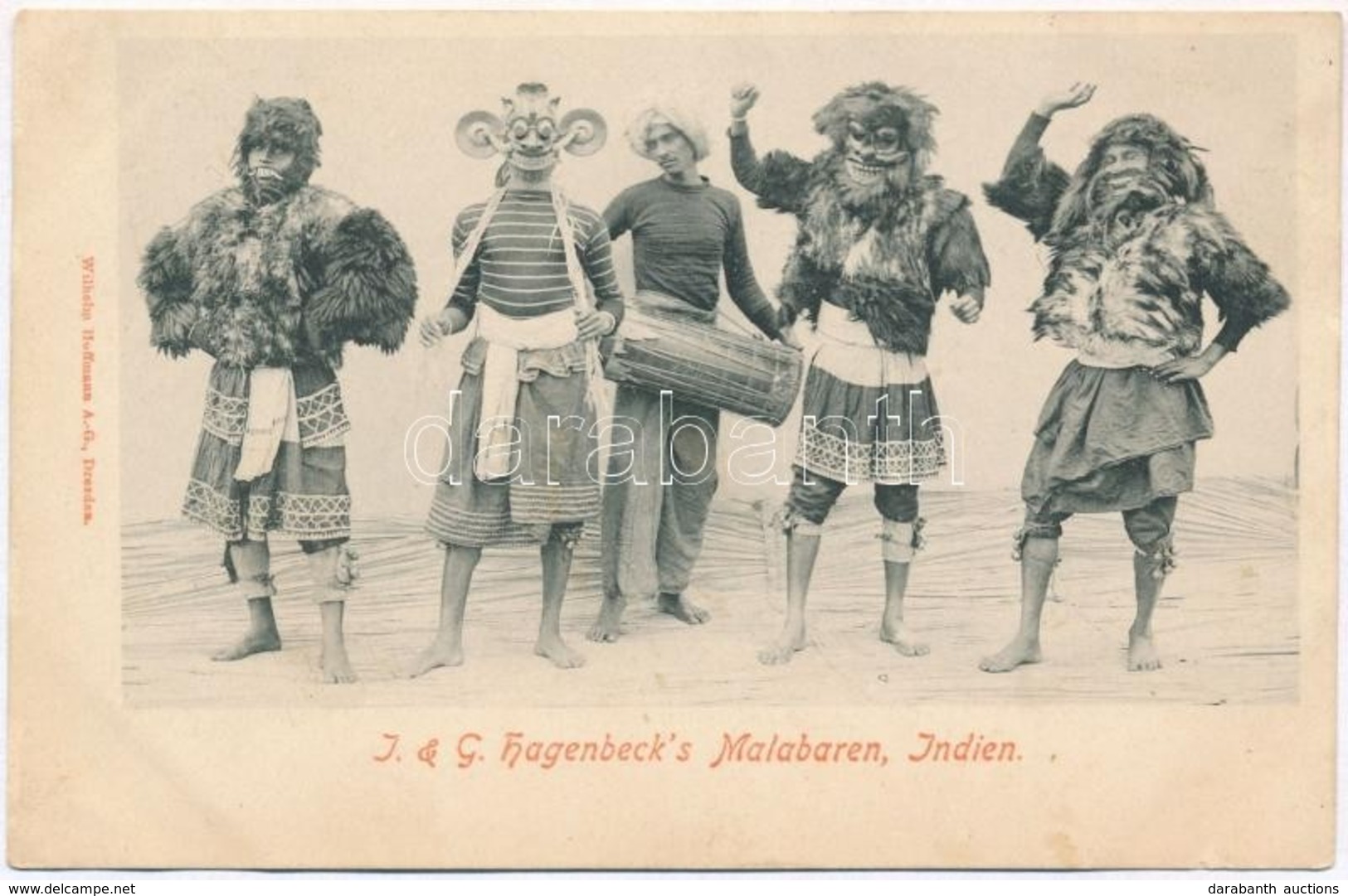 ** T3 Malabar, Ind. Feuer- Und Teufelstänzer / Indian Folklore, Traditional Costumes Of Indigenous Fire And Devil Dancer - Zonder Classificatie