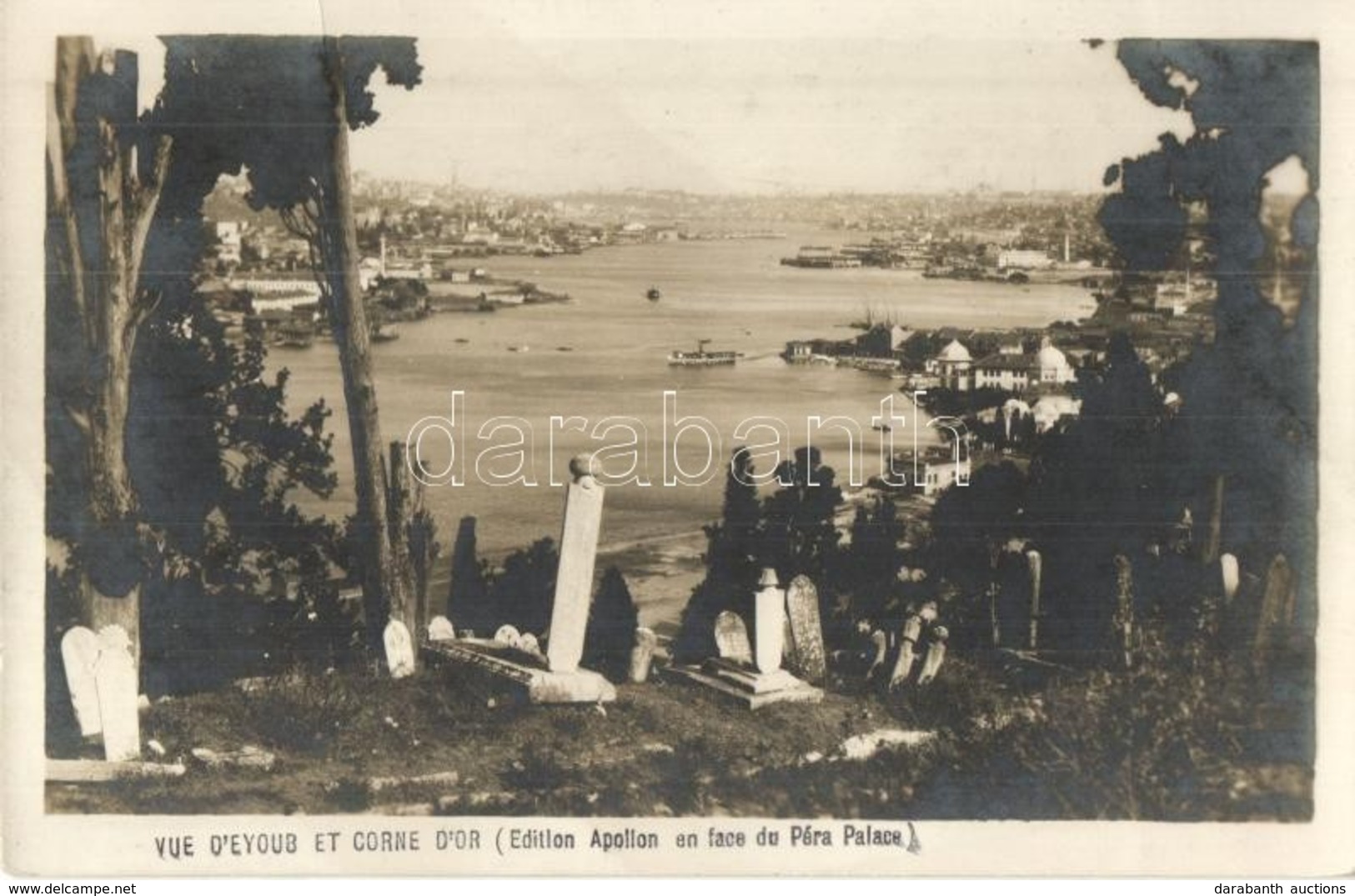 T2 Constantinople, Istanbul; Vue D'Eyoub Et Corne D'Or / Eyüp Sultan Mosque, Golden Horn, Cemetery, Graves - Unclassified