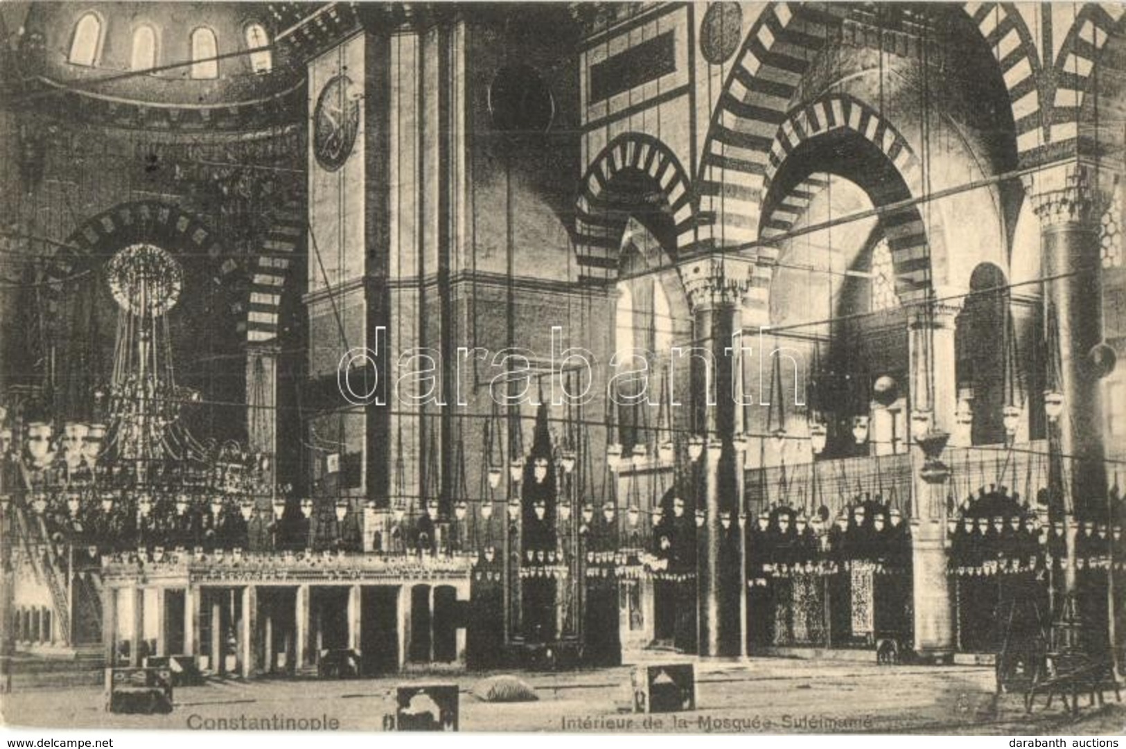 T2/T3 Constantinople, Istanbul; Interieur De La Mosquée Suléimanié / Süleymaniye Mosque Interior (EK) - Zonder Classificatie