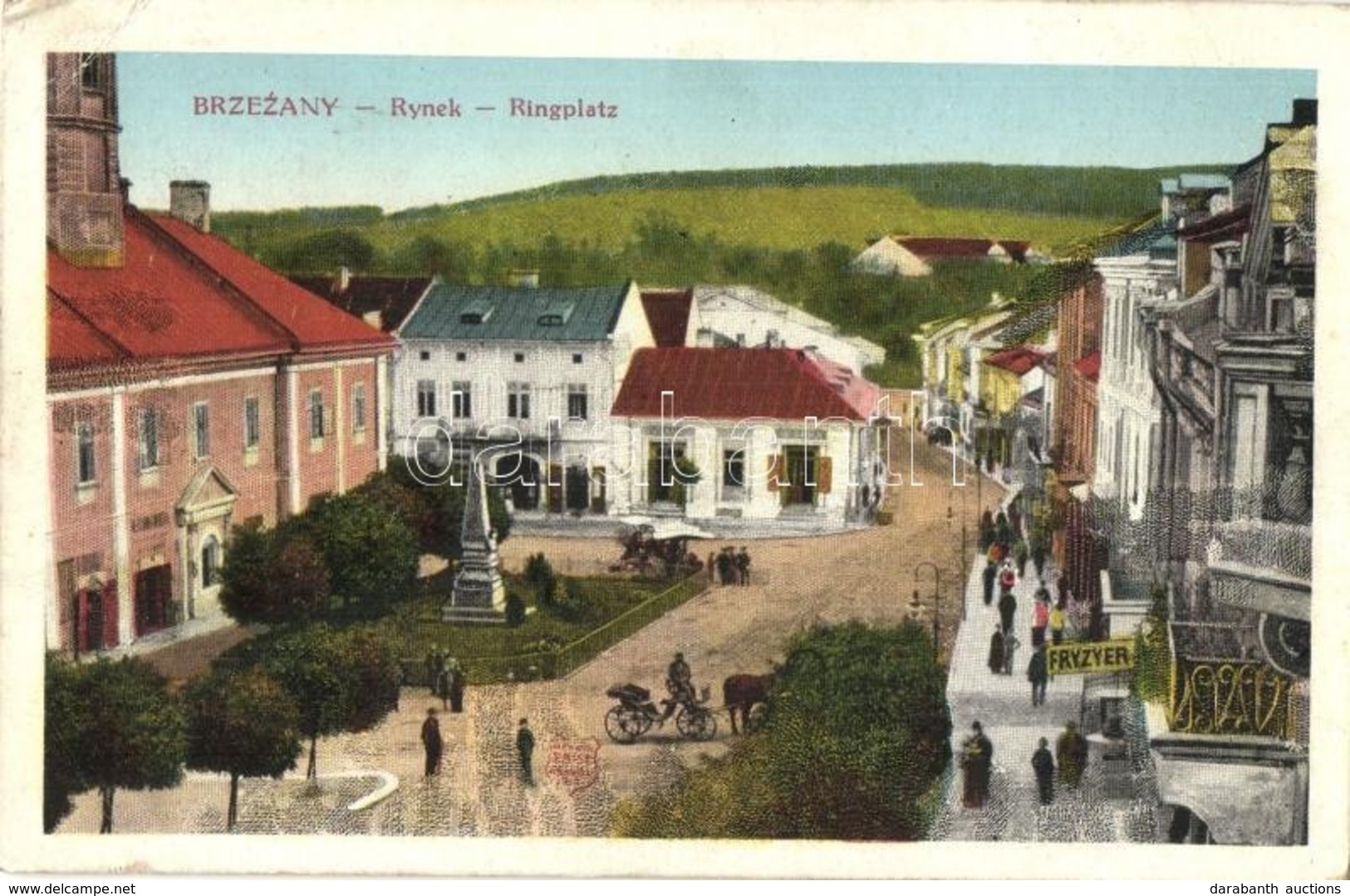 T2/T3 Berezhany, Brzezany; Rynek, Fryzyer / Square, Hairdresser (EK) - Sin Clasificación