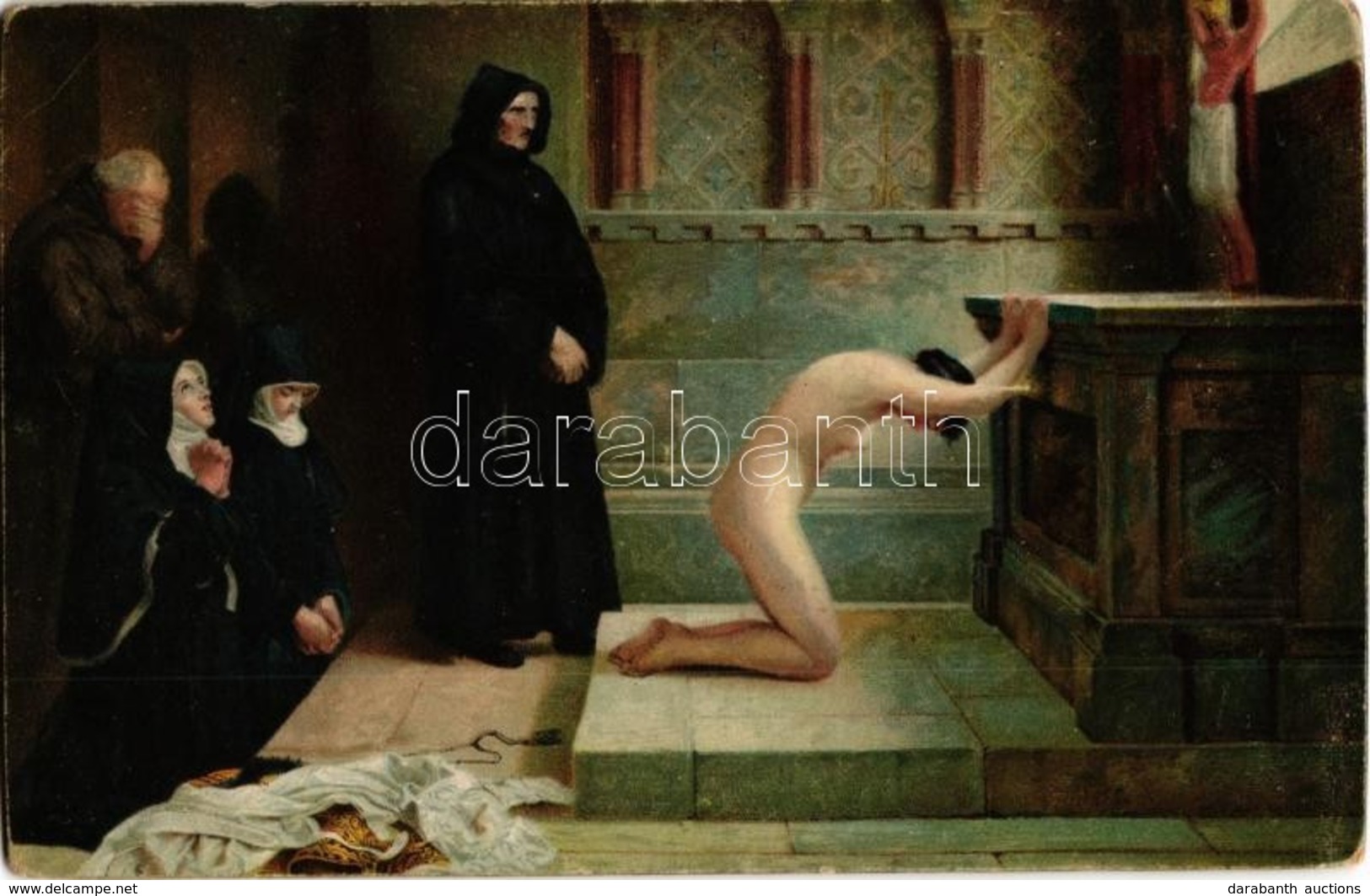 ** T2/T3 Die Entsagung / Gently Erotic Art Postcard. Stengel Litho S: Philip Hermogenes Calderon - Non Classés