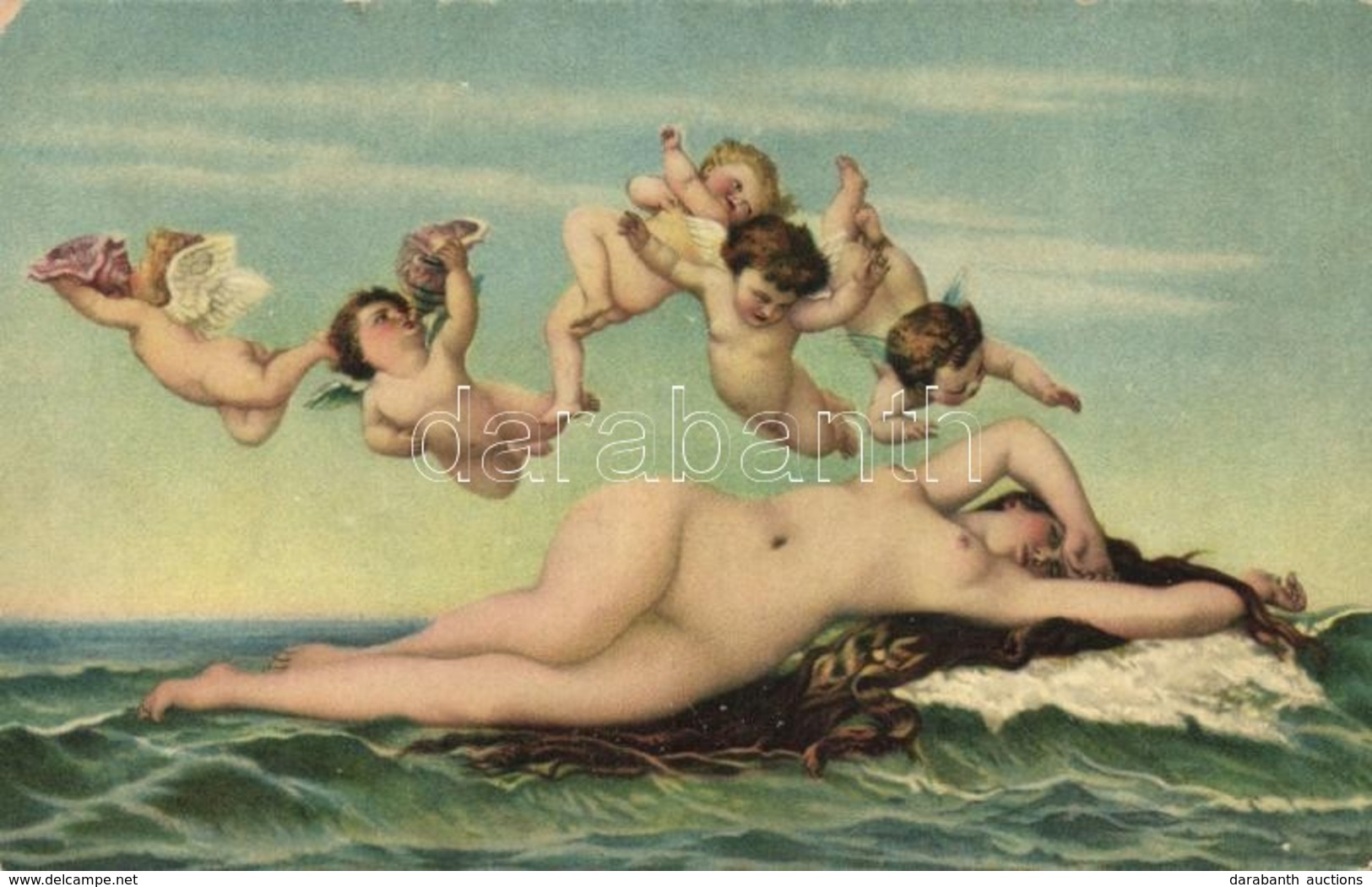 ** * T2/T3 Die Geburt Der Venus / The Birth Of Venus, Erotic Art Postcard S: Alexander Cabanel - Unclassified