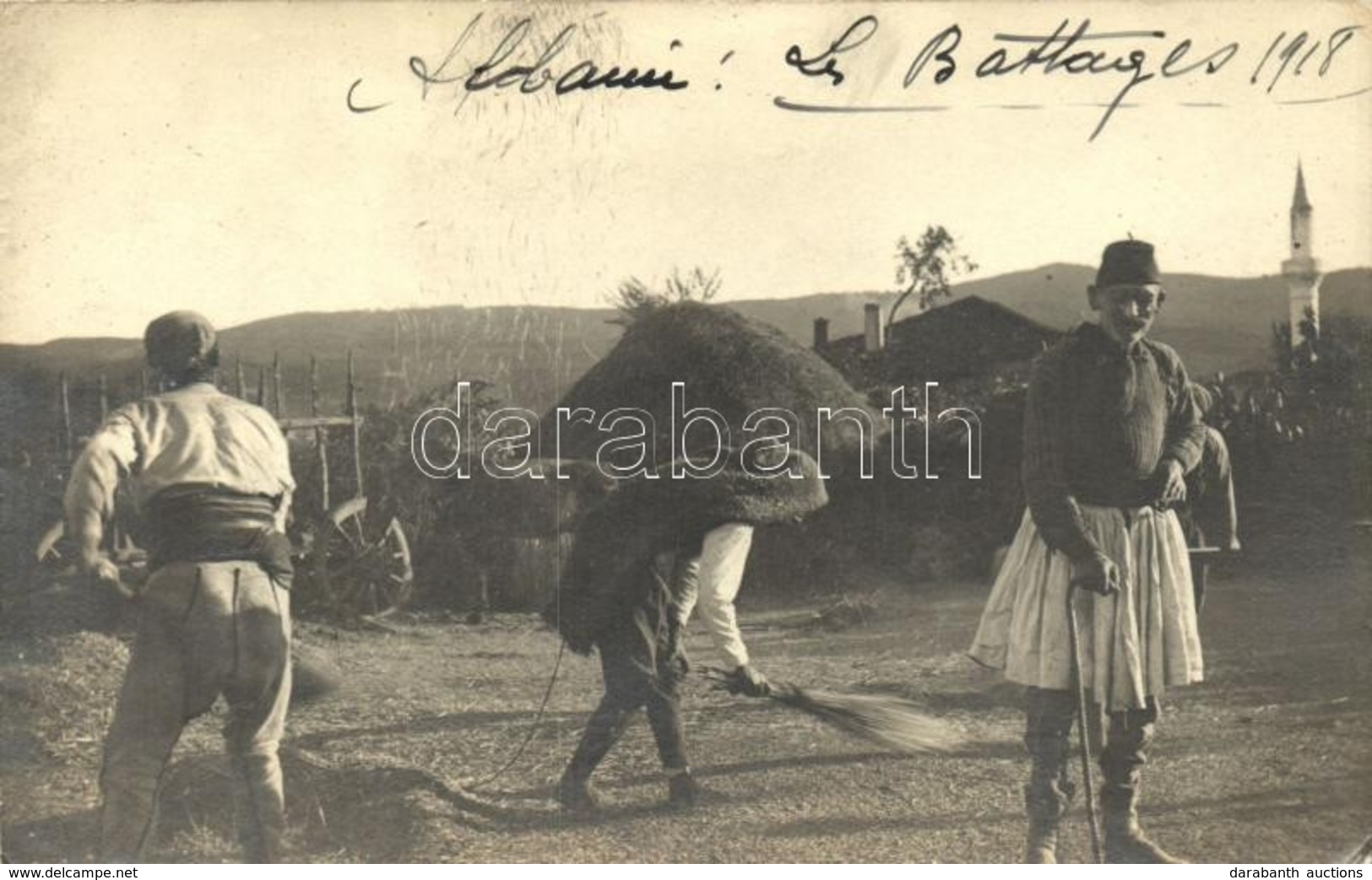 * T2/T3 Threshing, Albanian Folklore, Photo (EK) - Ohne Zuordnung