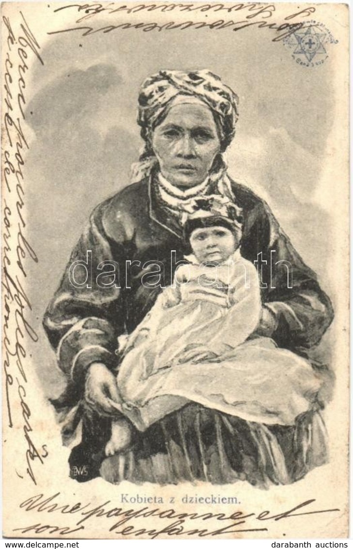 T2/T3 Kobieta Z Dzieckiem / Polish Folklore, Mother And Child (EK) - Non Classés