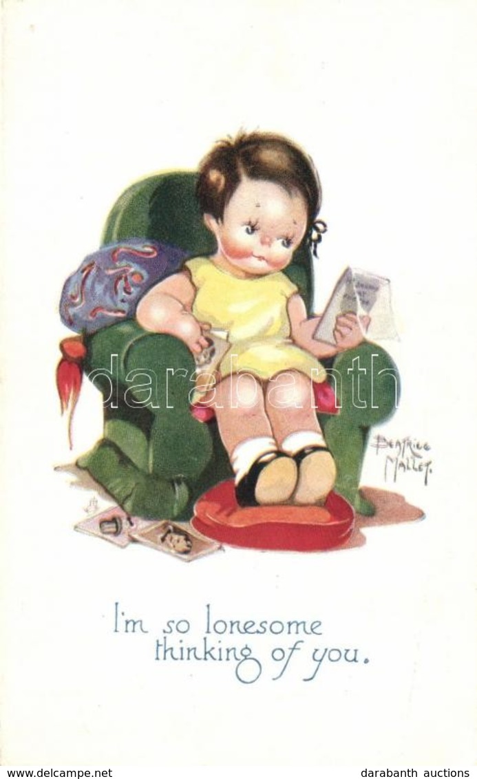 ** T2 I'm So Lonesome Thinking Of You. 'Cute Kiddies' Serie 3. Raphael Tuck & Sons 'Oilette' Postcards No. 3607. S: Beat - Non Classés