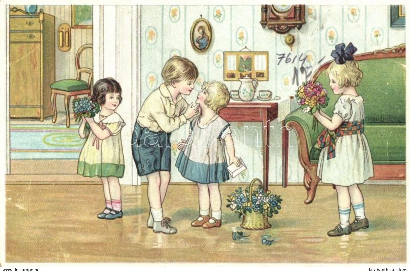 * T2 Children At Home, S.V.D. Serie 3579/1. Litho - Unclassified