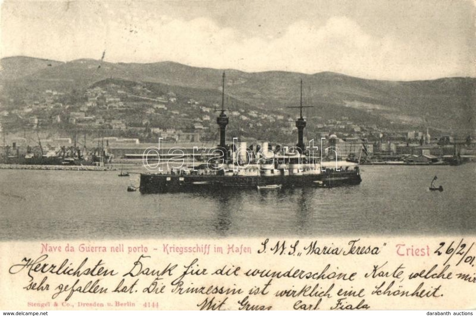 T2 1901 Trieste, SMS Mária Terézia Az Osztrák-Magyar Haditengerészet Páncélos Cirkálója / K.u.K. Kriegsmarine SMS Kaiser - Unclassified