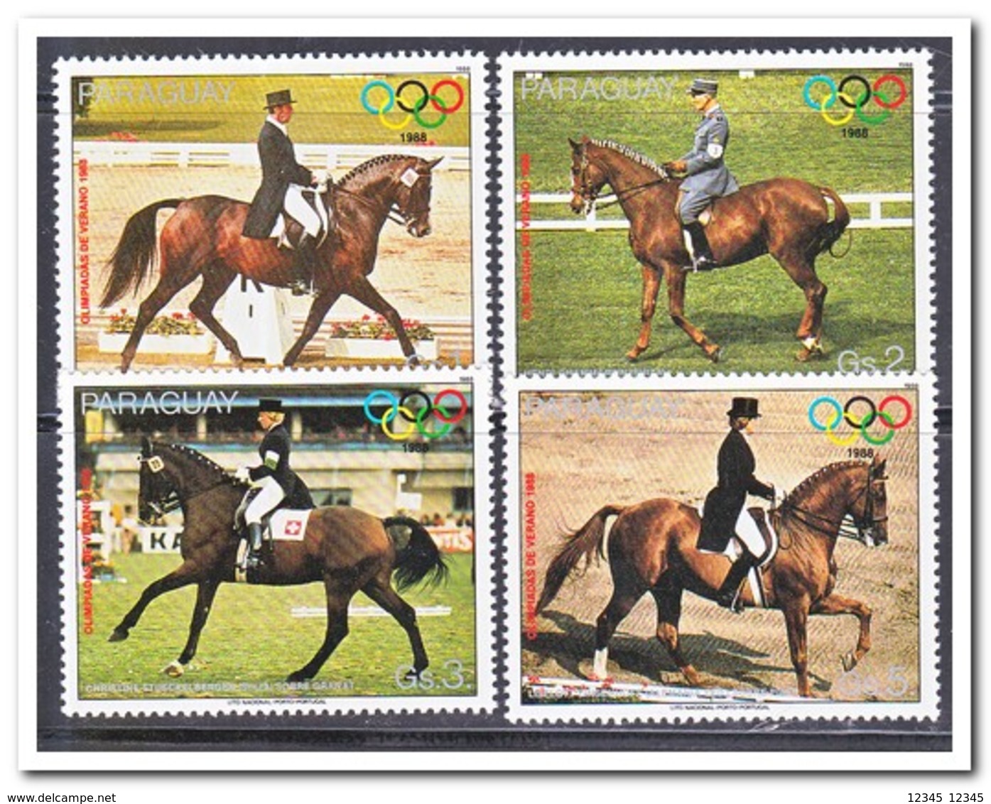 Paraguay 1988, Postfris MNH, Olympic Summer Games, Horses - Paraguay