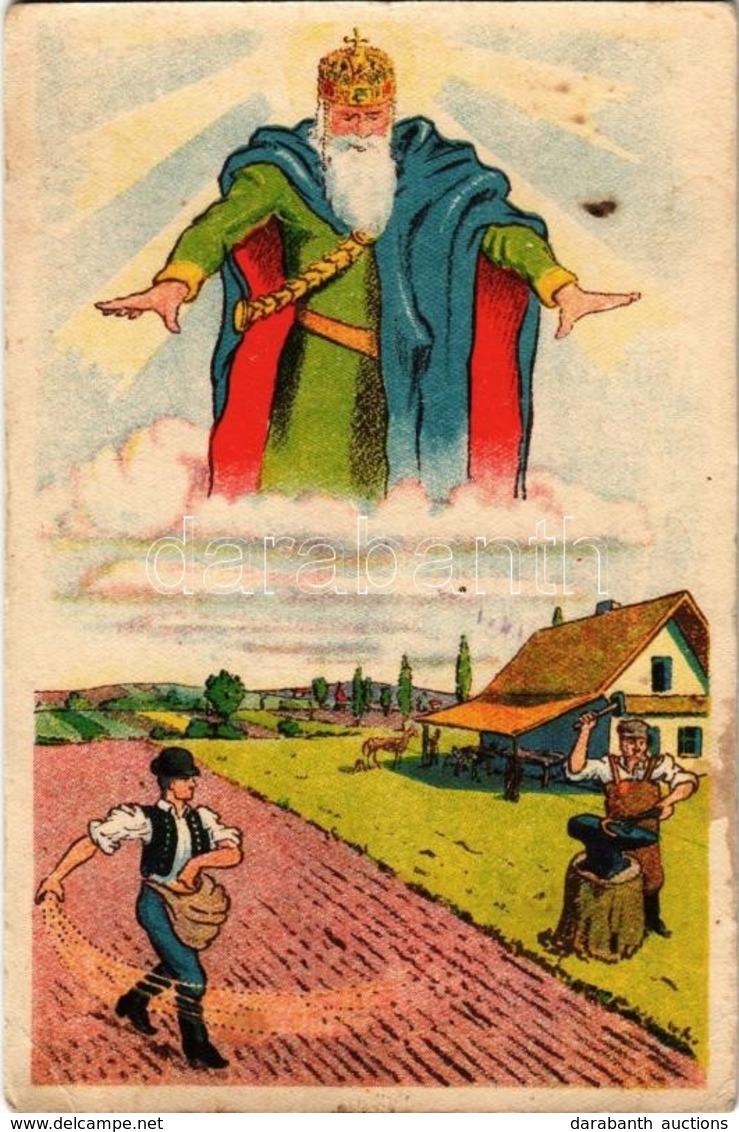 * T2/T3 Szent István Országa / Hungarian Irredenta Art Postcard, Stephen I Of Hungary(EK) - Non Classés