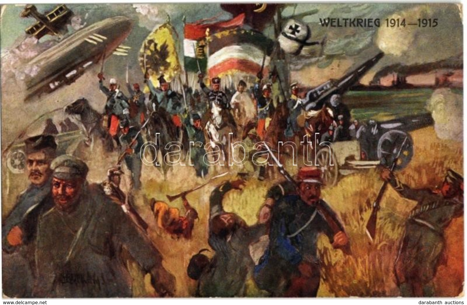 ** T2 Weltkrieg 1914-1915 / WWI K.u.K. Military Art Postcard, Central Powers. B.K.W.I. 259-61. - Zonder Classificatie