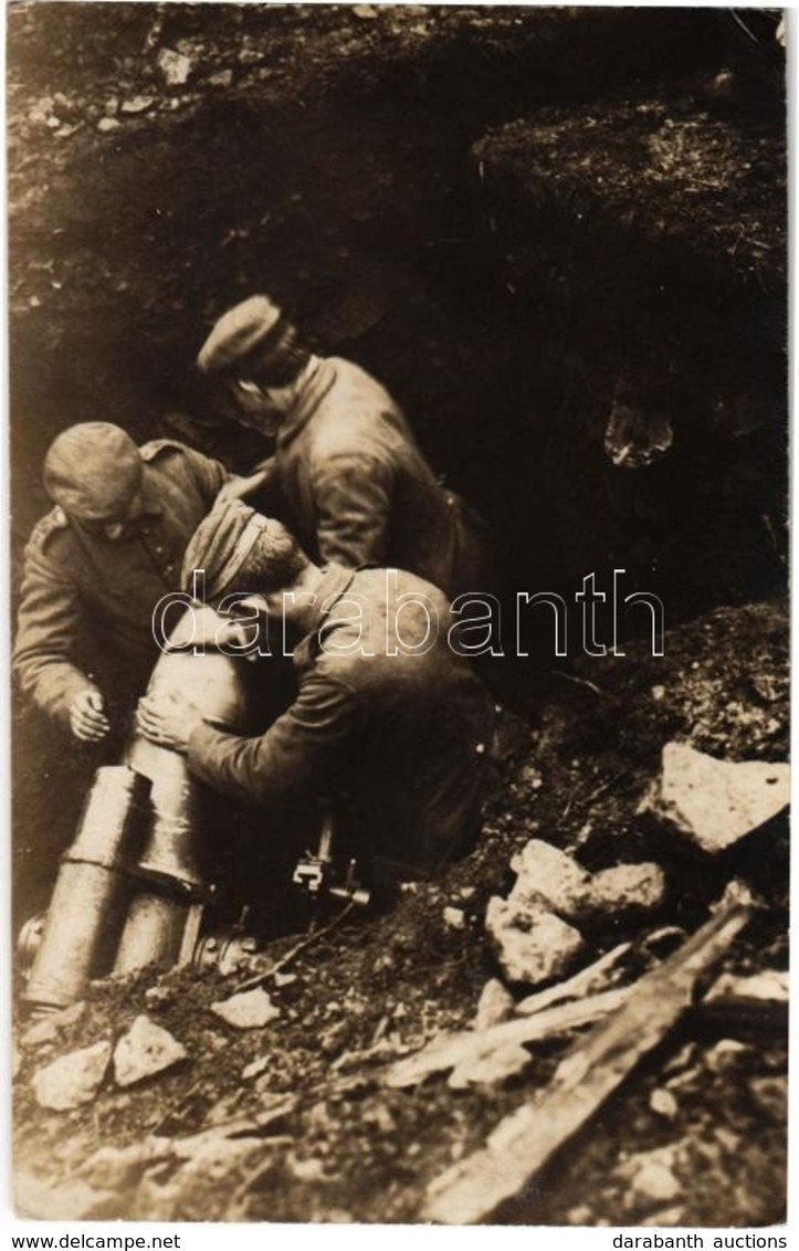 * T2/T3 1915 Minenwerferstellung Argonnerwald / WWI German Military, Mine Thrower Position. Photo (EK) - Unclassified