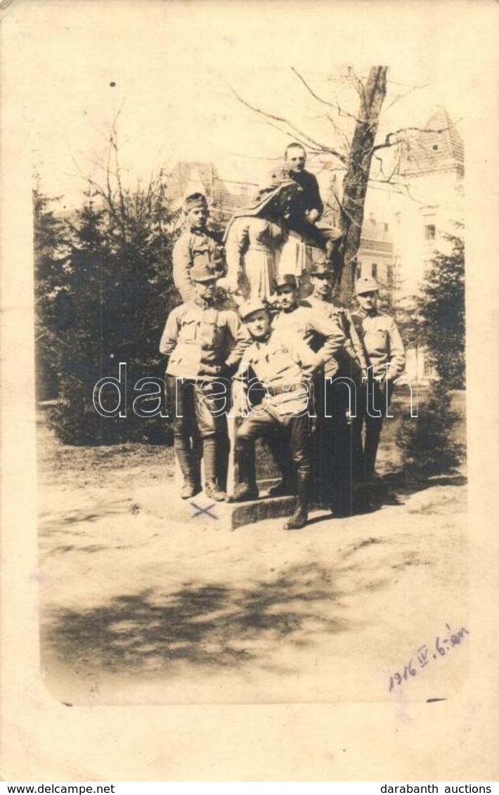 T2 1916 Osztrák-magyar Katonák Csoportképe / WWI Austro-Hungarian Soldiers, K. U. K. Military, Group Photo - Zonder Classificatie