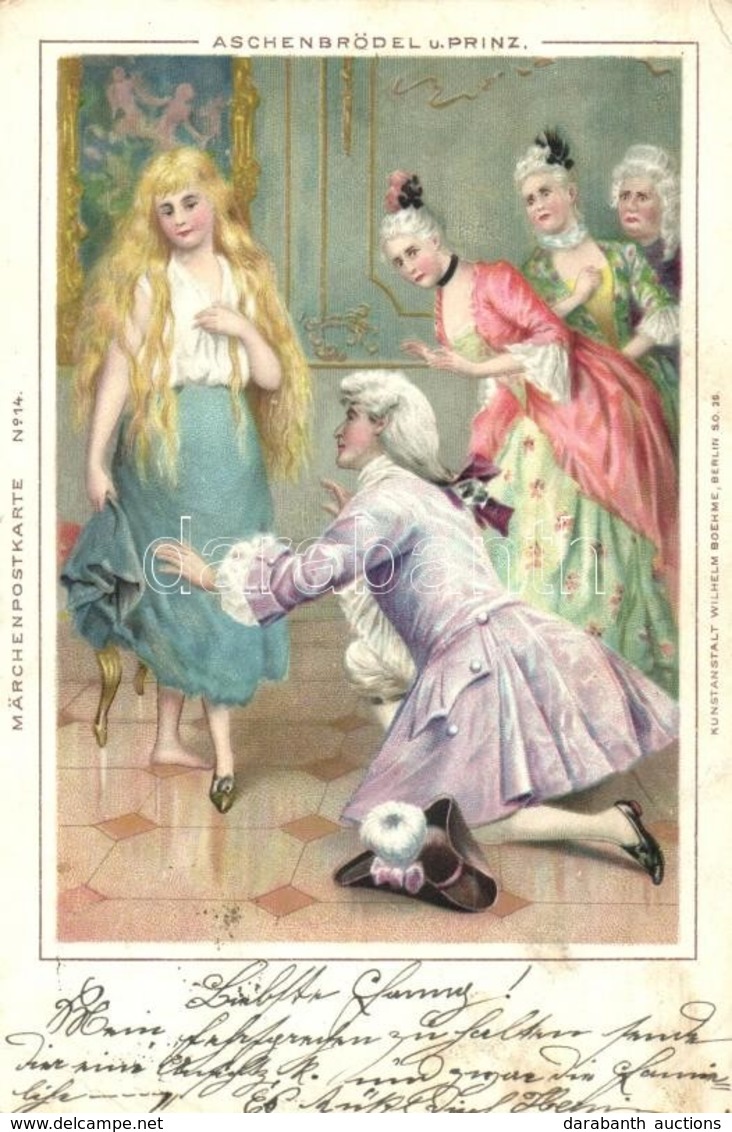 T2/T3 1899 Aschenbrödel Und Prinz / Cinderella And The Prince.  Märchenpostkarte No. 14. Litho (EK) - Zonder Classificatie