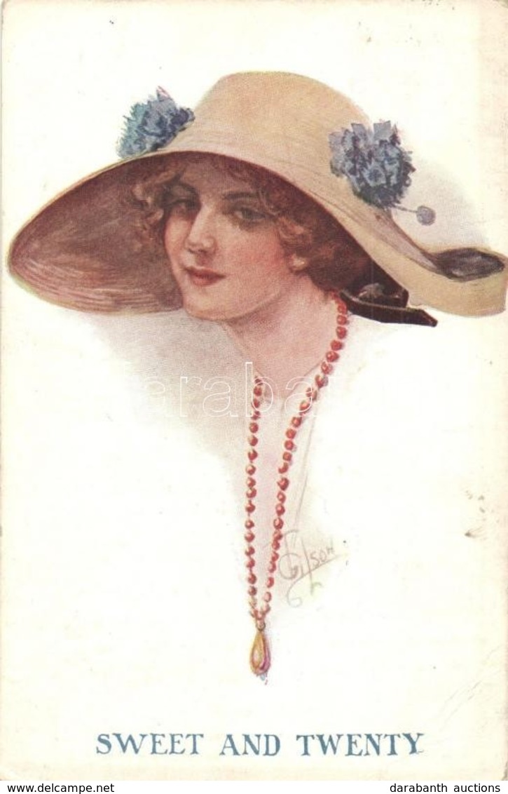 T2 Sweet And Twenty, Lady With Hat, E.J. Hay & Co., The Beauty Series 189. S: T. Gilson - Unclassified