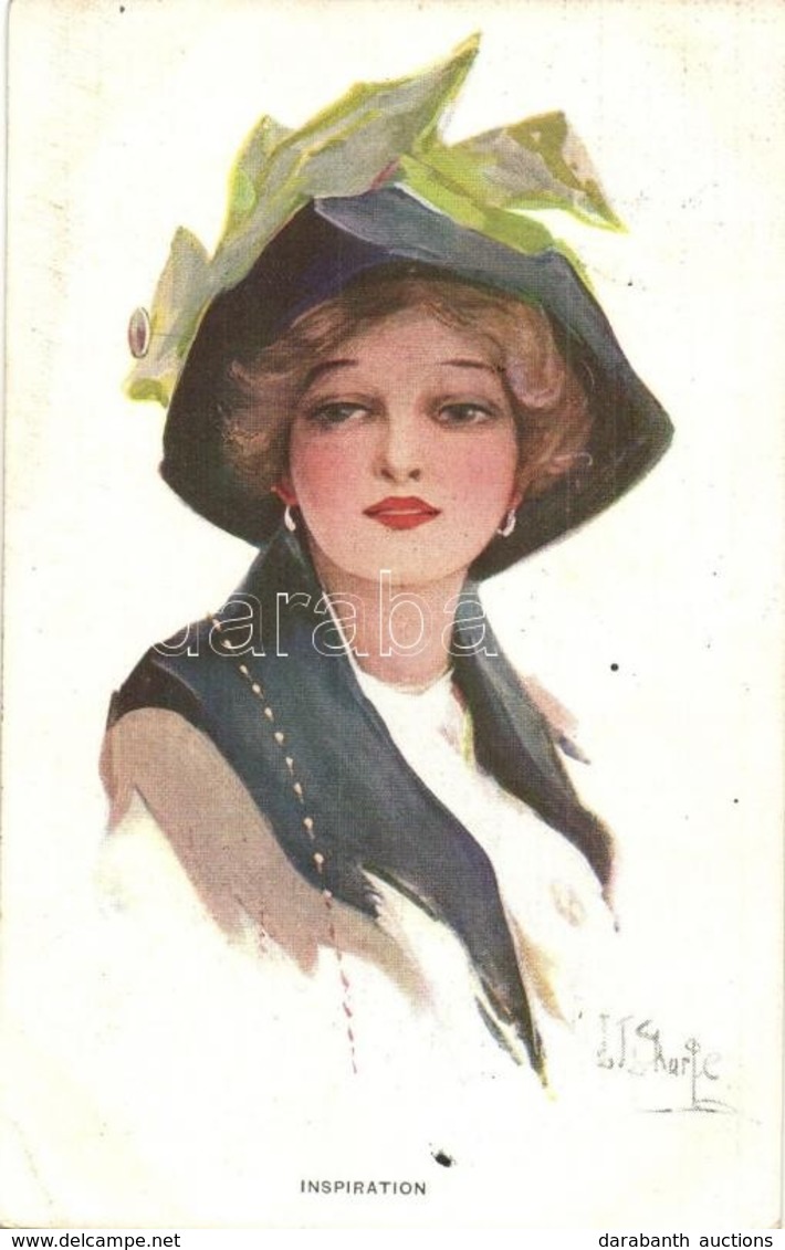 T2 Inspiration, Lady With Hat, The Carlton Publishing Co., Series No. 703/1. Signed By Artist - Unclassified