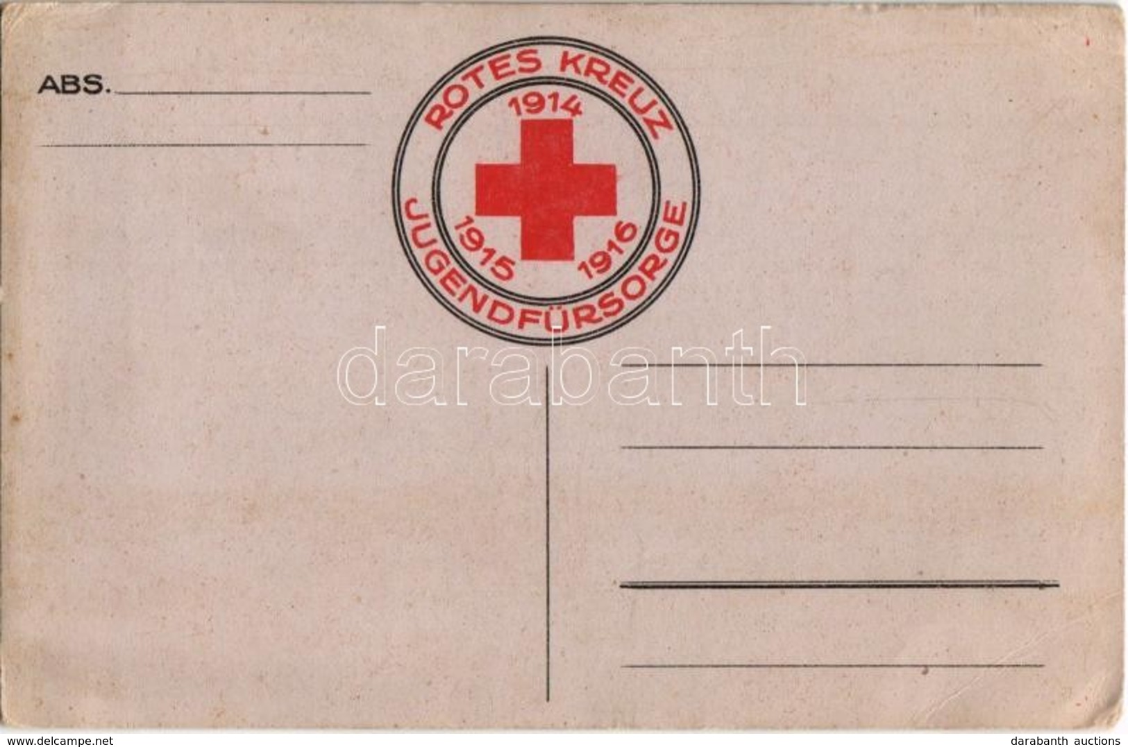 ** T2/T3 1914-1915-1916 Rotes Kreuz Jugendfürsorge / WWI German Red Cross Youth Care, Propaganda Card (EK) - Unclassified