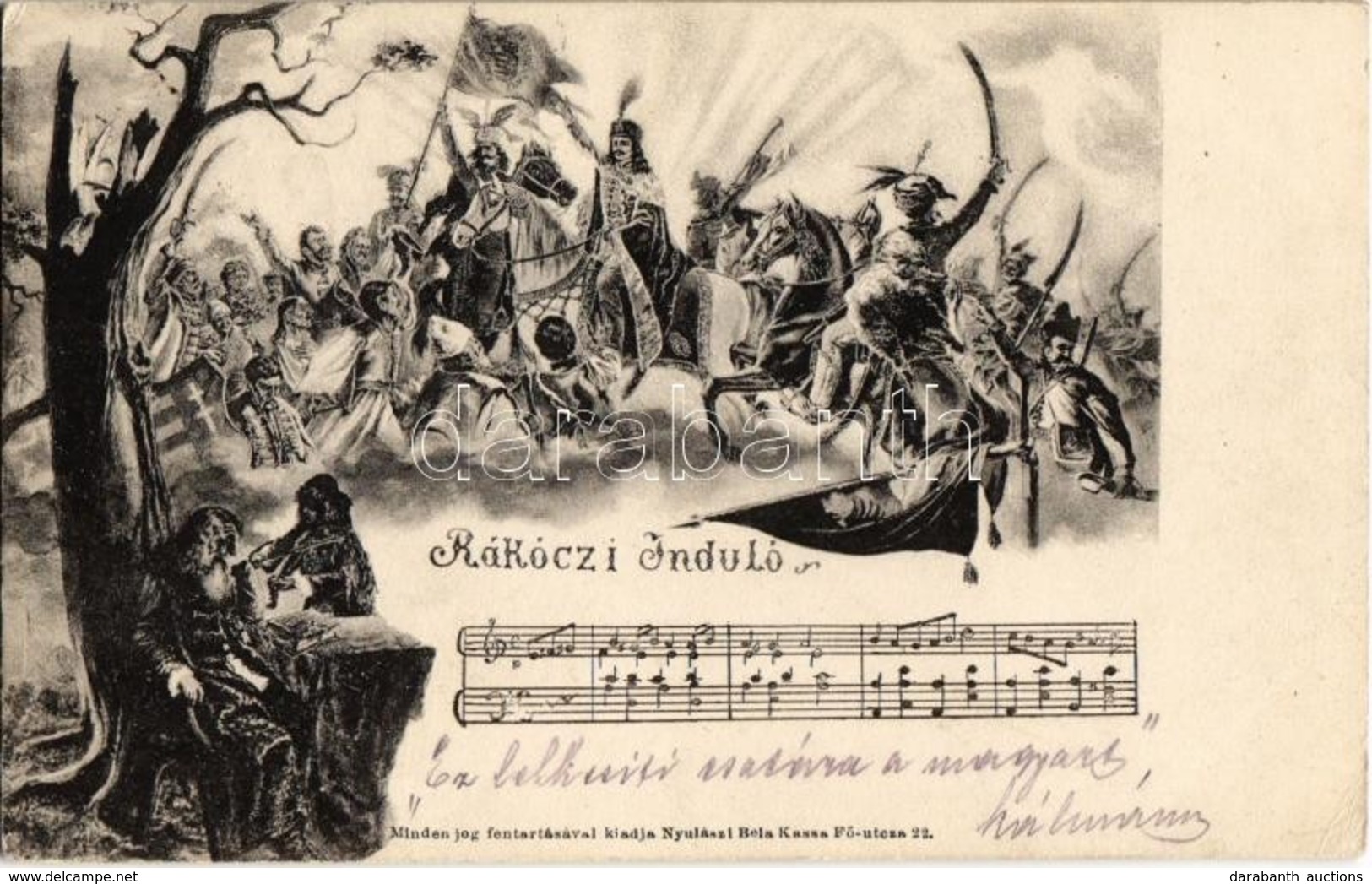 T2/T3 1903 Rákóczi Induló. Kottás Hazafias Propaganda, Kiadja Nyulászi Béla / Francis II Rákóczi Marching Song, Music Sh - Unclassified