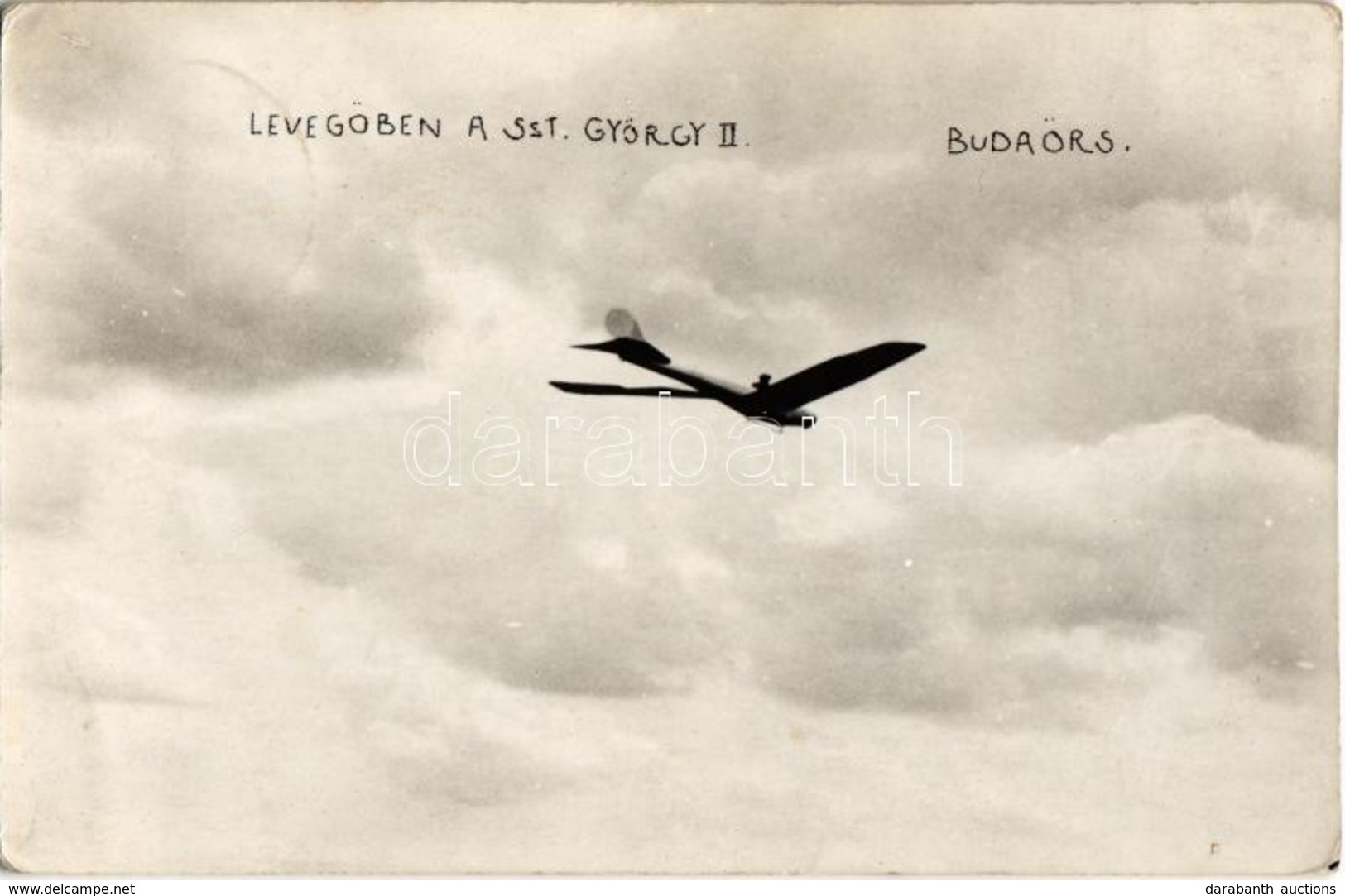 * T2/T3 Budaörs, Levegőben A Szent György II. Vitorlázó Repülőgép / Hungarian Glider Aircraft. Photo - Unclassified