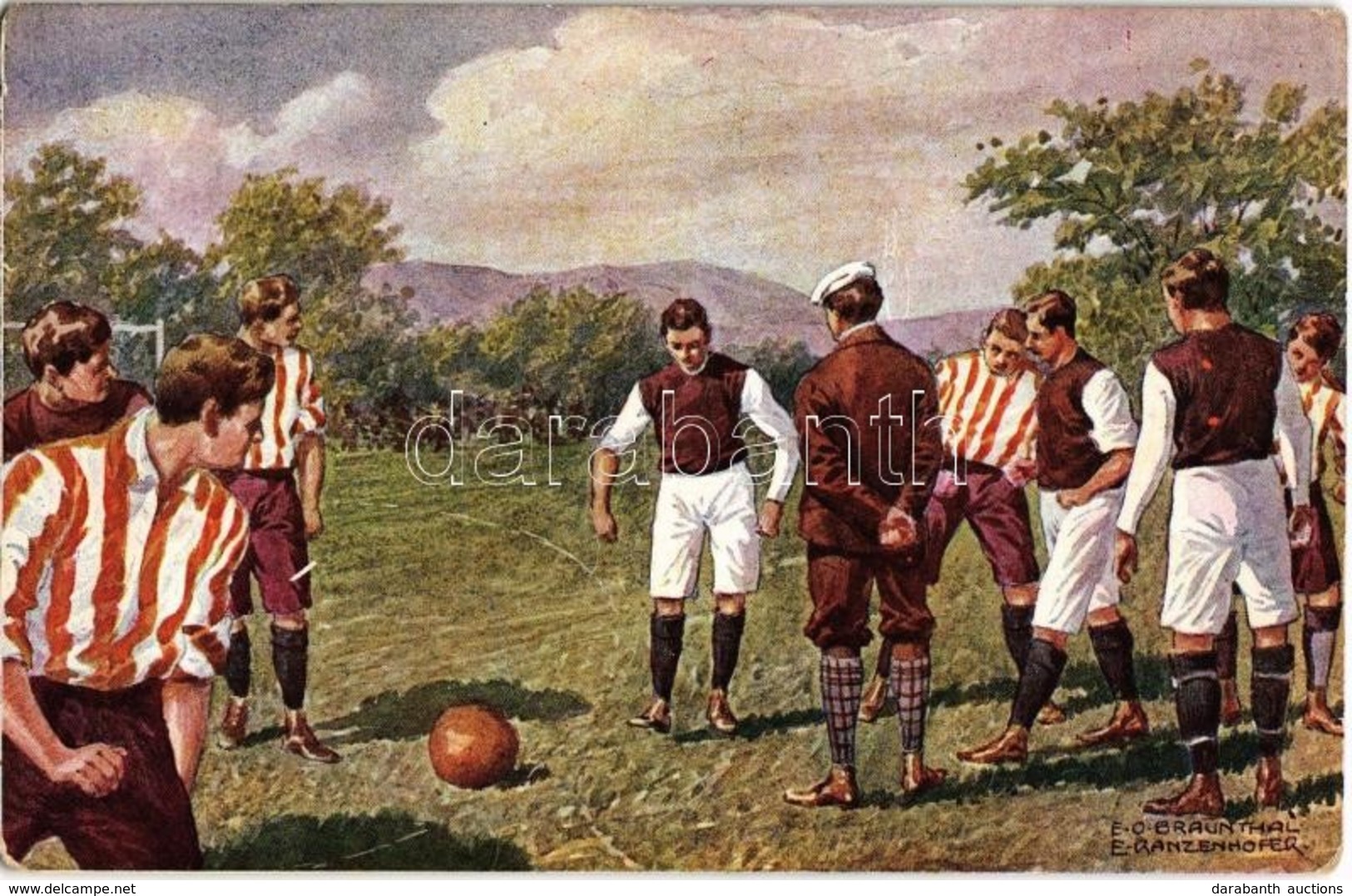 T2/T3 Football Players, Football Match, Field. B.K.W.I. 459-3. S: E. O. Braunthal, E. Ranzenhofer - Unclassified