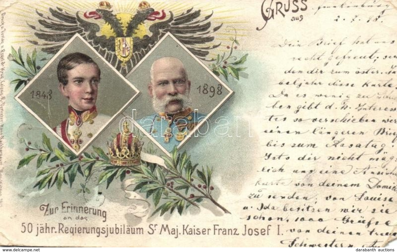 T4 1848-1898 Zur Erinnerung 50 Jähr. Regierungsjubiläum Sr. Maj. Kaiser Franz Josef I / Franz Joseph's 50th Anniversary  - Zonder Classificatie