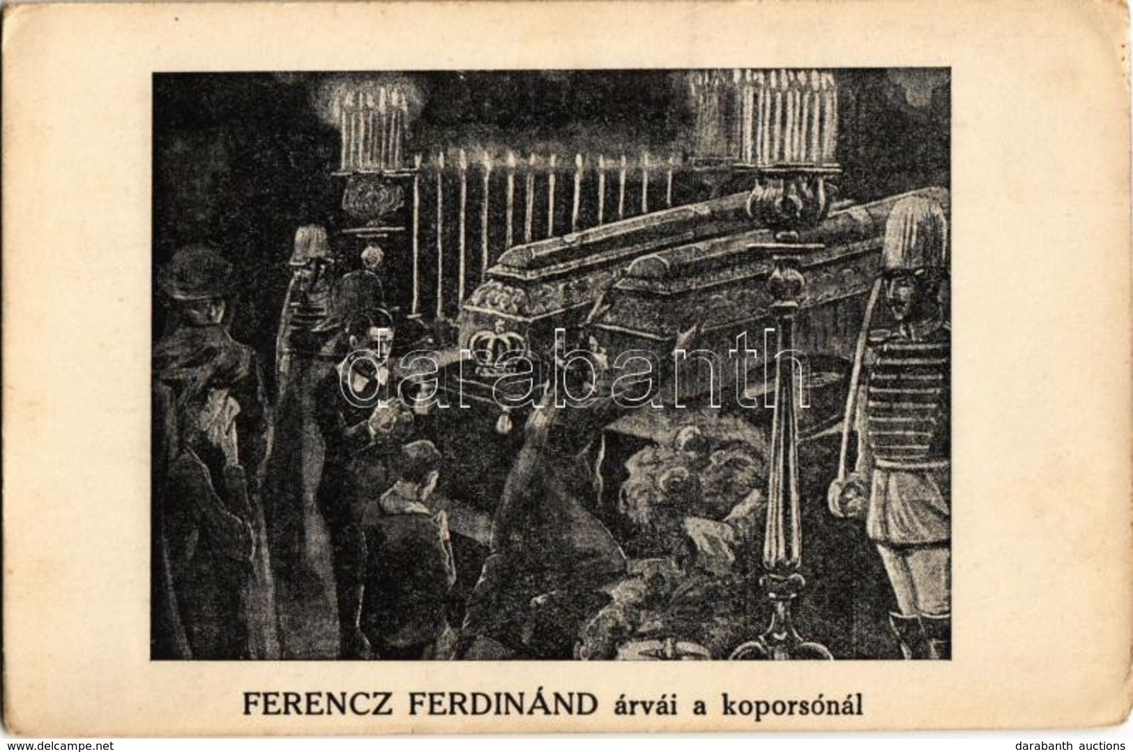 * T2/T3 Ferenc Ferdinánd árvái A Koporsónál / Orphan Children Of Franz Ferdinand's Coffin, Funeral (EK) - Non Classés