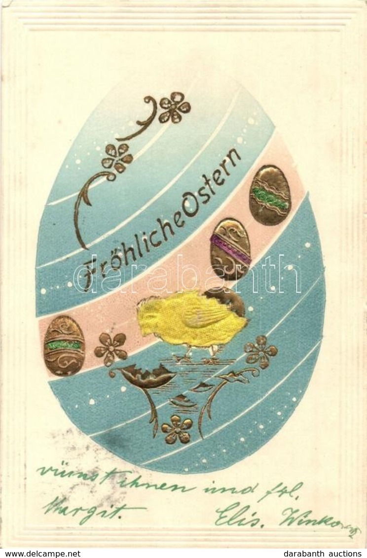 T2 Fröhliche Ostern / Easter Greeting Postcard, Litho, Emb. - Zonder Classificatie