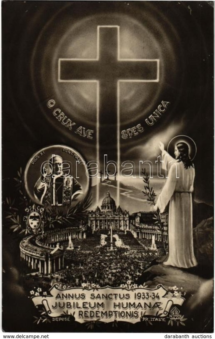 T2/T3 Ave Crux Spes Unica. Annus Sanctus 1933-34. Jubileum Humanae Redemptionis / Pope Pius XI, Holy Year Of 1933-34. St - Non Classés
