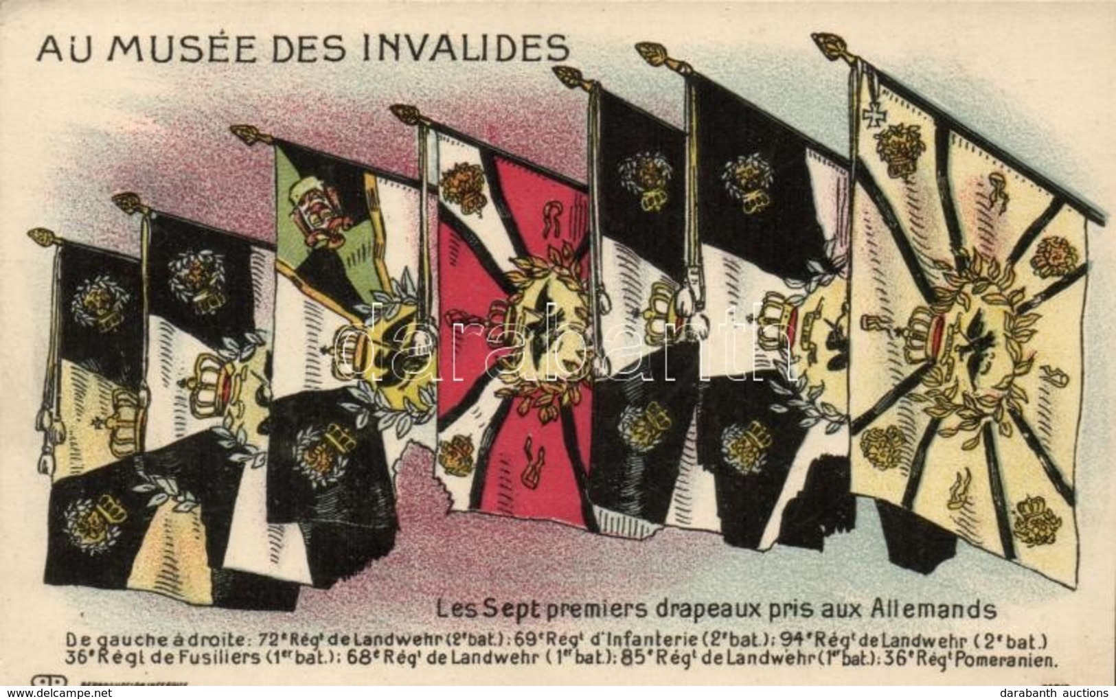 ** T2/T3 Les Sept Premiers Drapeaux Pris Aux Allemands / The First Seven Flags Captured From The Germans (EK) - Unclassified