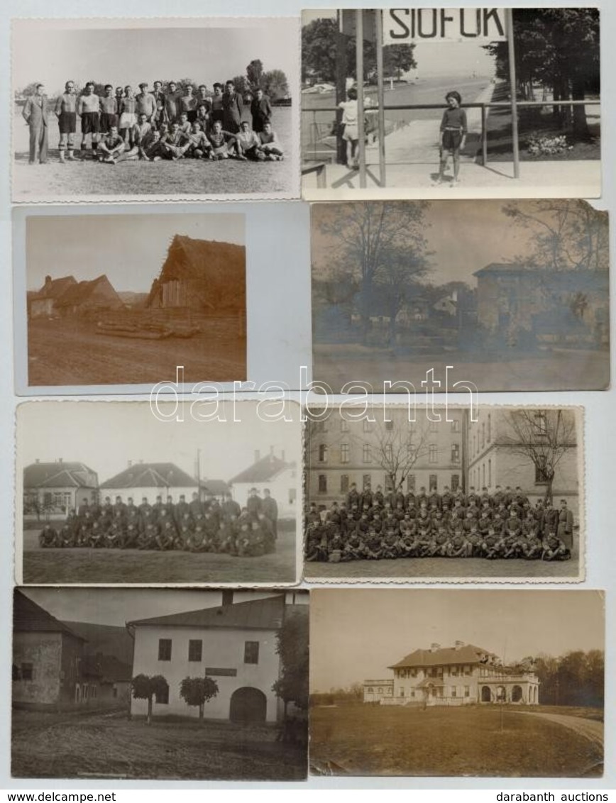 ** * 90 Db RÉGI Fotó Képeslap: Katonai, Városok, Műtermi, életképek / 90 Pre-1945 Photo Postcards: Military, Towns, Stud - Non Classés