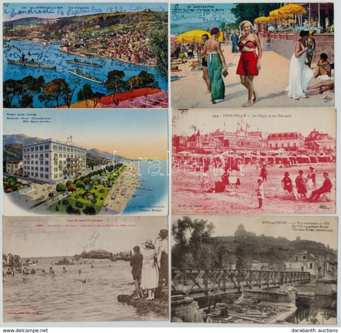 ** * 63 Db RÉGI Francia Városképes Lap / 63 French Town-view Postcards - Non Classés