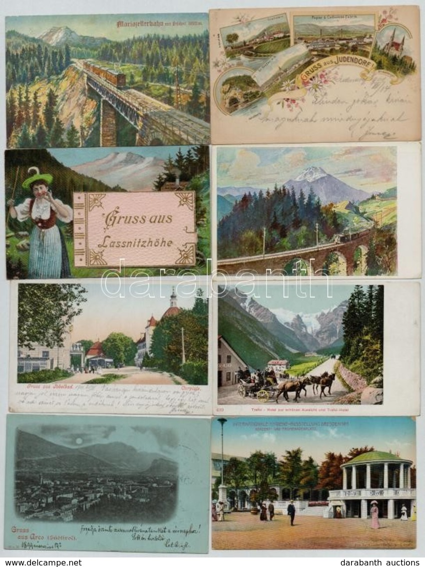 ** * 61 Db RÉGI Külföldi Városképes Lap: Osztrák, Svájci, Német / 61 Pre-1945 European Town-view Postcards: Austrian, Sw - Non Classés